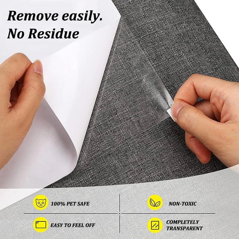 2Pcs Self-Adhesive Cat Scratch Sofa Protection Pads - Pet Furniture Protectors Cover, Anti-Cat Scratch Couch Guard Stickers