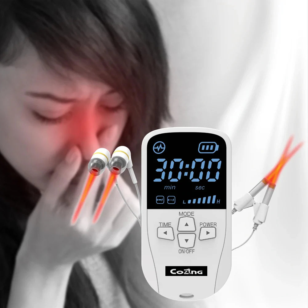 Tinnitus Ear Laser Therapy – 650nm Irradiation Physiotherapy Earplug for Otitis Media & Deafness Treatment, USB Interface