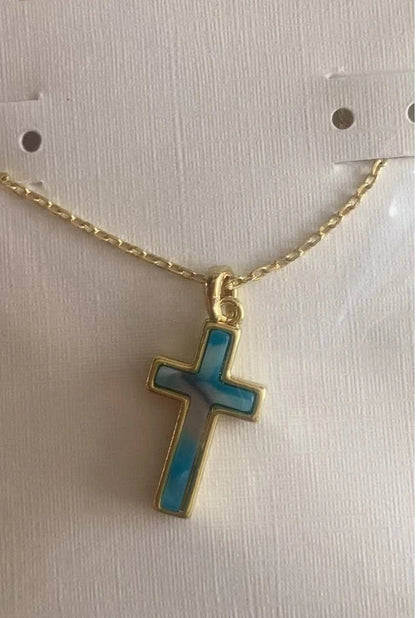 KS Fashion Trend Cross Pendant Necklace – Sweet & Fresh Short Necklace for Women
