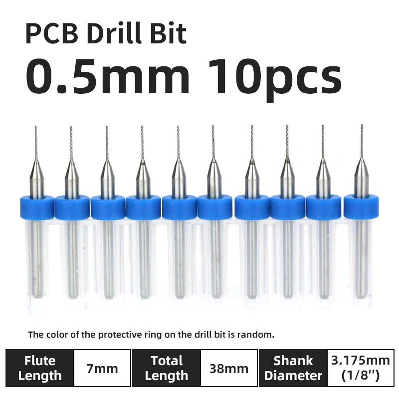 0.1–1.0mm Micro Carbide PCB Drill Bit Set – Tungsten Steel Bits for CNC, Wood & Circuit Board Precision Drilling