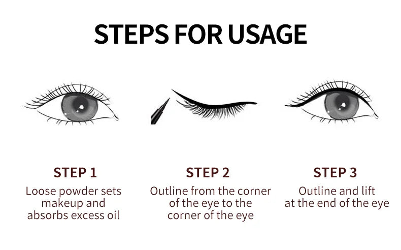 Waterproof Liquid Eyeliner Pen – Black, Long-Lasting, Quick-Dry Thick Eye Liner Makeup Tool