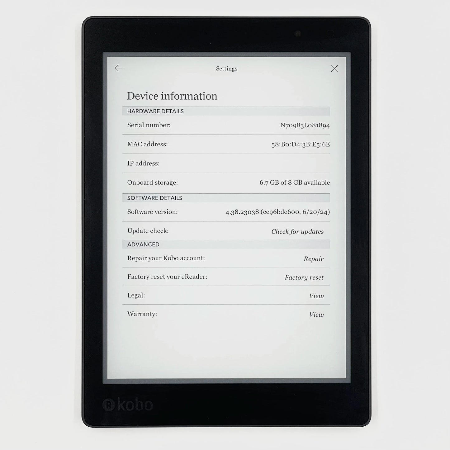 KOBO Aura One 7.8" E-Reader | 300PPI HD Carta E-Ink, IPX8 Waterproof, 8GB WIFI, Two-Color Light