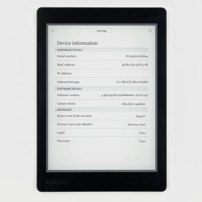 KOBO Aura One 7.8" E-Reader | 300PPI HD Carta E-Ink, IPX8 Waterproof, 8GB WIFI, Two-Color Light