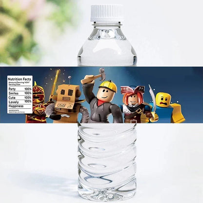 10PCS Roblox Stickers — Water Bottle Labels & Party Decorations for Kids Birthday or Baby Shower