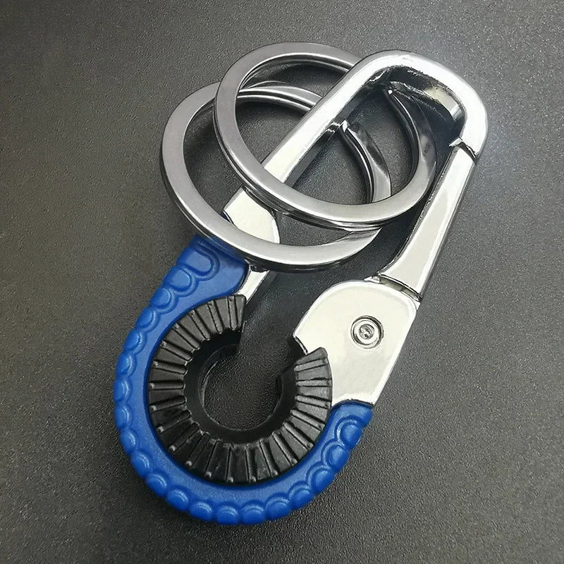 Men’s Stainless Steel Keychain Buckle – Carabiner Hook Key Ring for Outdoor & Car Accessories