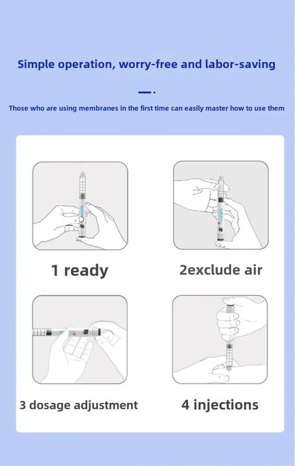 Adjustable-Dose Disposable Insulin Injection Pen — Single-Use Insulin Injector for Precise Diabetes Management