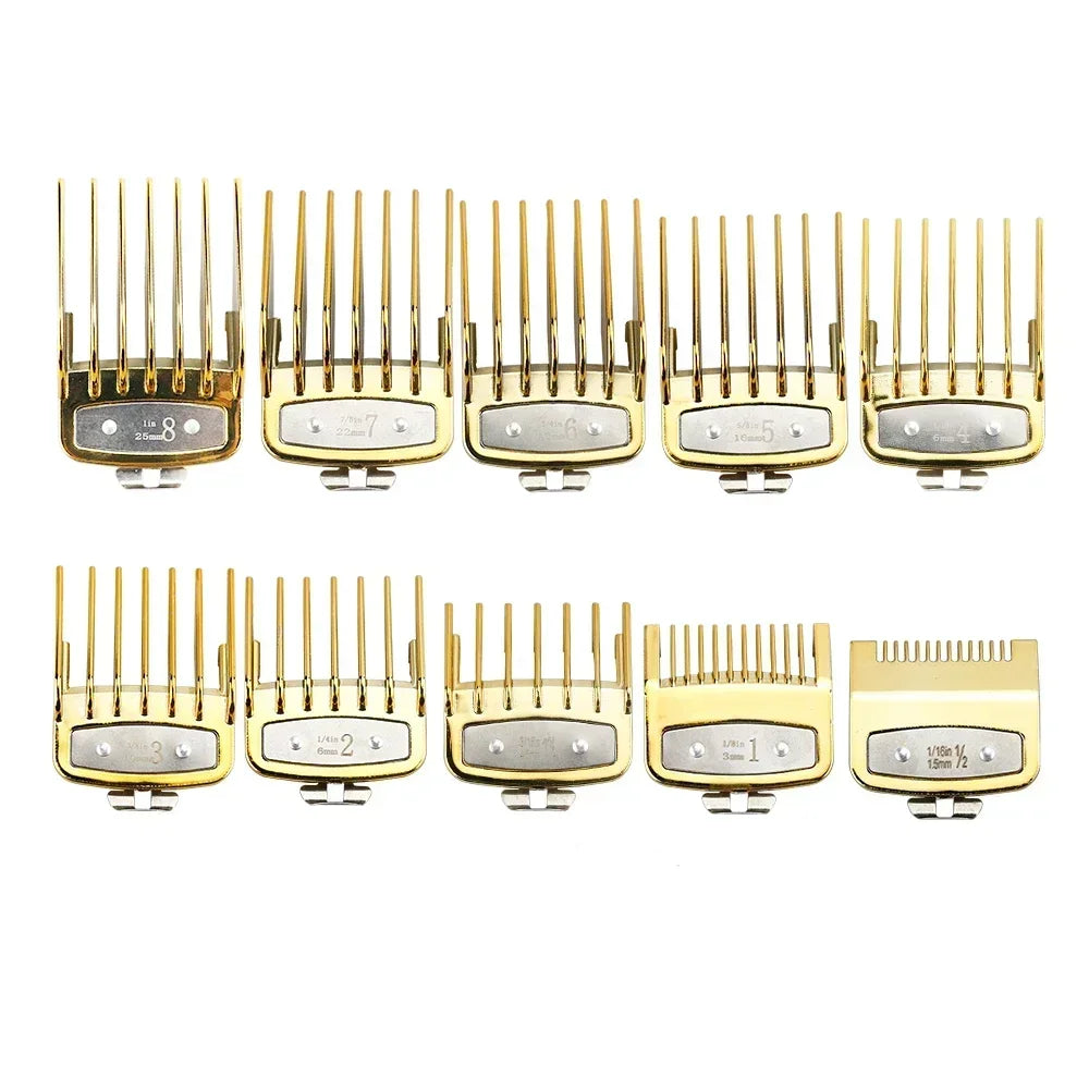 8/10PC Universal Hair Clipper Guard Set – Professional Limit Guide Combs for Wahl Trimmers & Barber Accessories