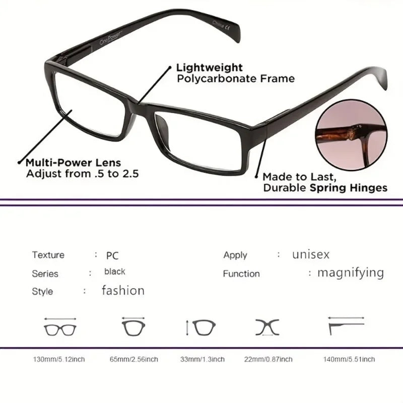 Premium Auto-Focus Reading Glasses: High-Quality Magnifying Eyewear for Middle-aged and Elderly - Universal Design for Men & Women