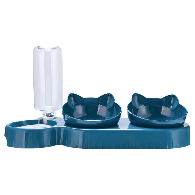 3-in-1 Automatic Cat Feeder – Double Bowl Water & Food Dispenser for Cats & Small Dogs