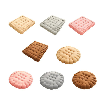 Biscuit-Shaped Decorative Cushion – Comfy Seating Pillow for Balcony & Gift Idea