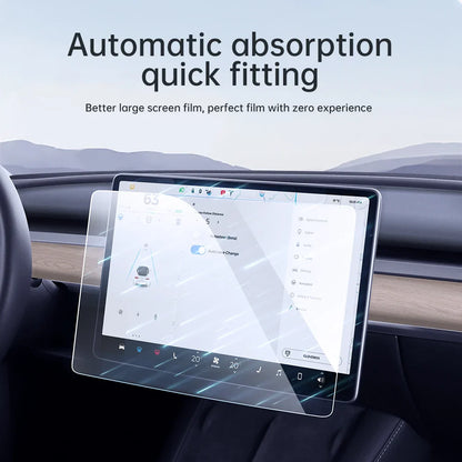 YZ Tempered Glass Screen Protector for Tesla Model 3 Y X 2021-2023 – HD Center Control Protection Film Accessory