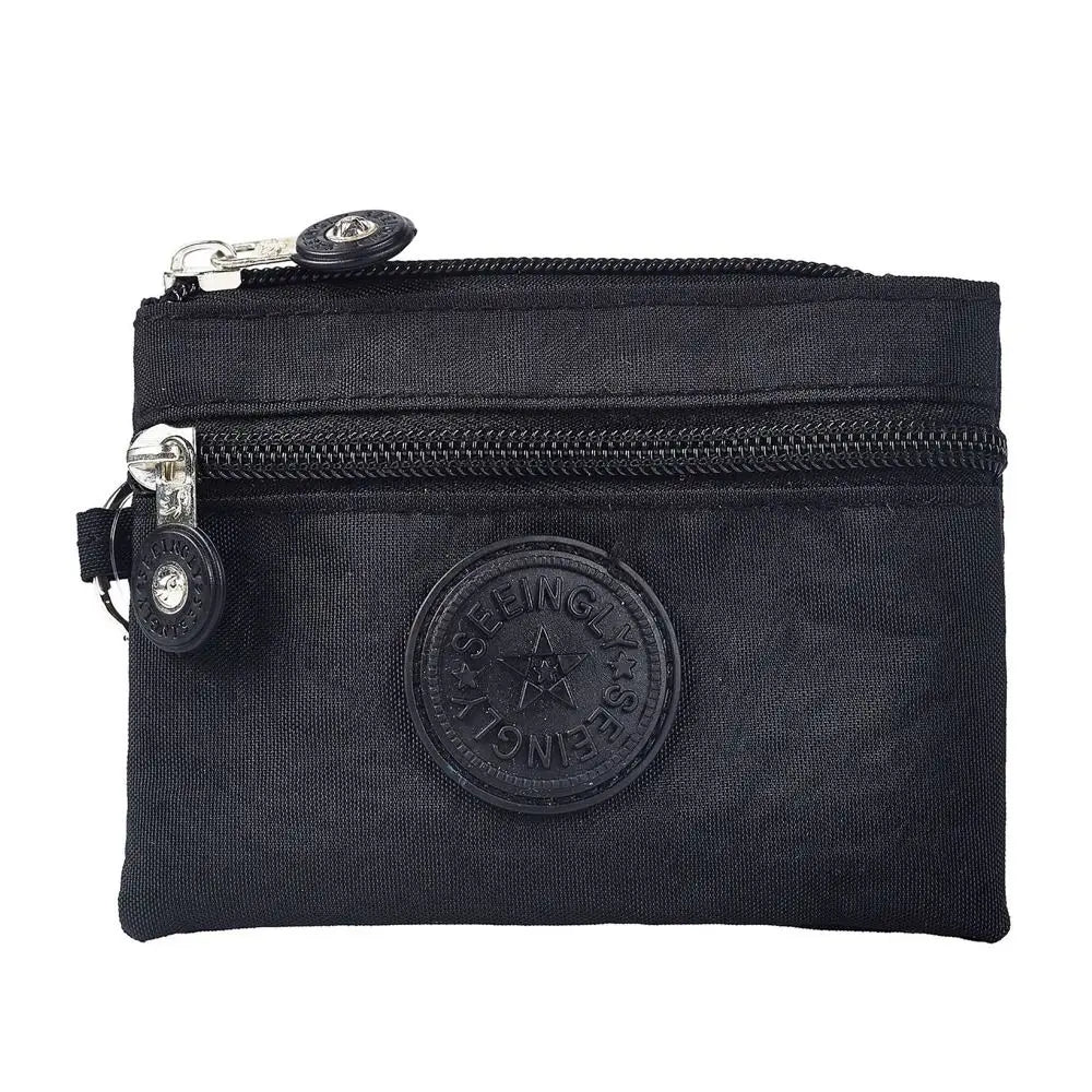 2023 Durable Canvas Money Coin Purse with Key Ring – Waterproof, Wear-Resistant Wallet & Credit Card Holder for Men & Women