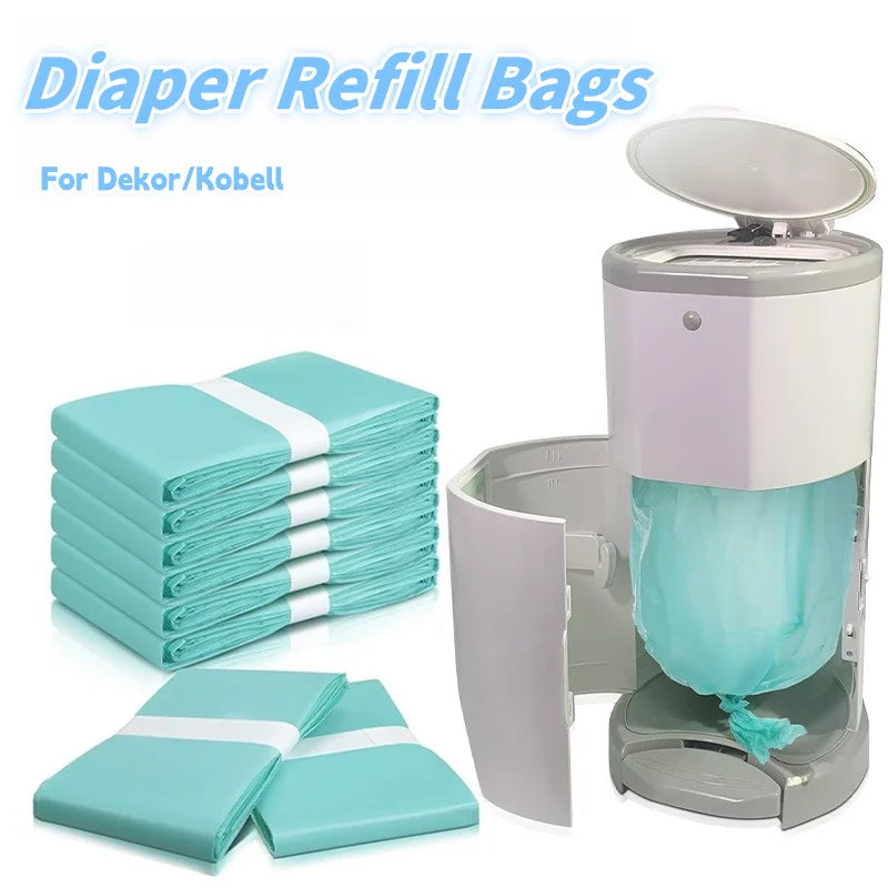 Baby Diaper Refill Bags – Replacement Liners for CLASSIC Dekor & KORBEL 16L Trash Bucket, Diaper Garbage Bags