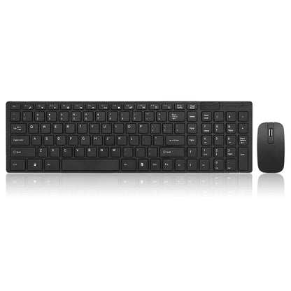 K-06 2.4G Wireless Keyboard and Mouse Combo – Plug & Play Black Set for Laptop & PC
