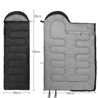 Lightweight 4-Season Camping Sleeping Bag – Warm Envelope & Mummy Style for Backpacking, Outdoor, and Winter Use