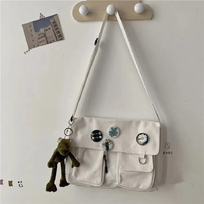 Xierya Women's Canvas Messenger Bag: Fashion Shoulder Bag for Youth, Student - Large Capacity Female Crossbody Packet