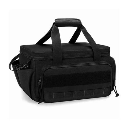 Heavy Duty High Capacity Tool Storage Bag – Water Resistant Organizer Case with Padded Base & Comfortable Handle for Easy Carrying, Black Tool Bag