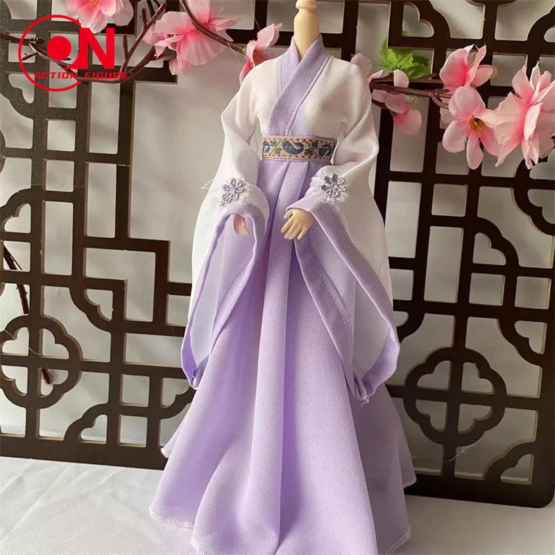 1/6 Female Doll Hanfu Outfit – Ancient Traditional Dress for 12-Inch Action Figures, Cosplay Model Toy