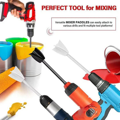 Epoxy Mixer Paint Drill Attachment - Paddle Consistency Liquids Resin Stirrer Head with Drill Chuck, Paint & Resin Mixer Attachment