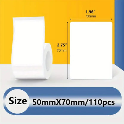 P50 Mini Portable Wireless Thermal Label Printer – Supports 12-50mm Colorful Thermal Paper