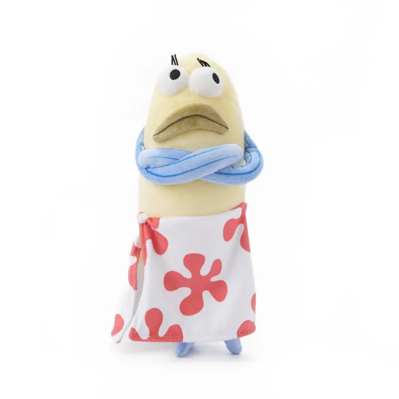 SpongeBob Ugly-Cute Fish Plush Keychain - Funny Kawaii Bag Charm & Gift Decoration