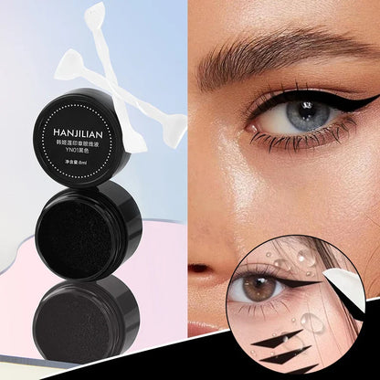 Waterproof Lower Eyelash Stamp Set - Easy-to-Use Quick Dry 2-in-1 Eye Liner with 0.01mm Tip & Ink for Lower Lashes