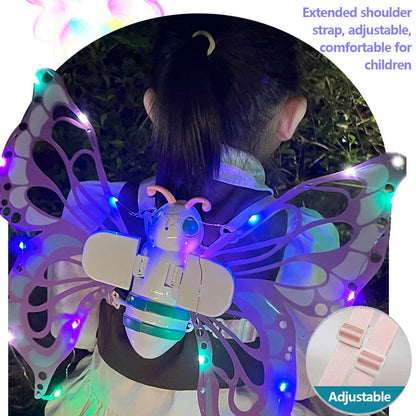 Electric Butterfly Fairy Wings with Lights — Moving Elf Angel Wings for Kids Cosplay & Dress Up