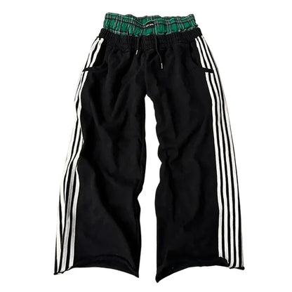 Y2K Retro Embroidered Sweatpants - Unisex Harajuku Goth Wide Leg Baggy Streetwear