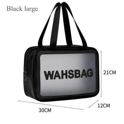 Waterproof PVC Travel Toiletry Bag – Transparent Zipper Makeup Organizer Case for Women