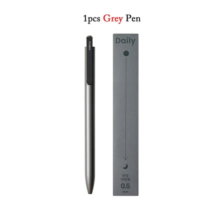 KACO Metal Clip Gel Pen - 0.5mm Black Ink Quick Dry Signature Pen with 800M Smooth Writing Capacity