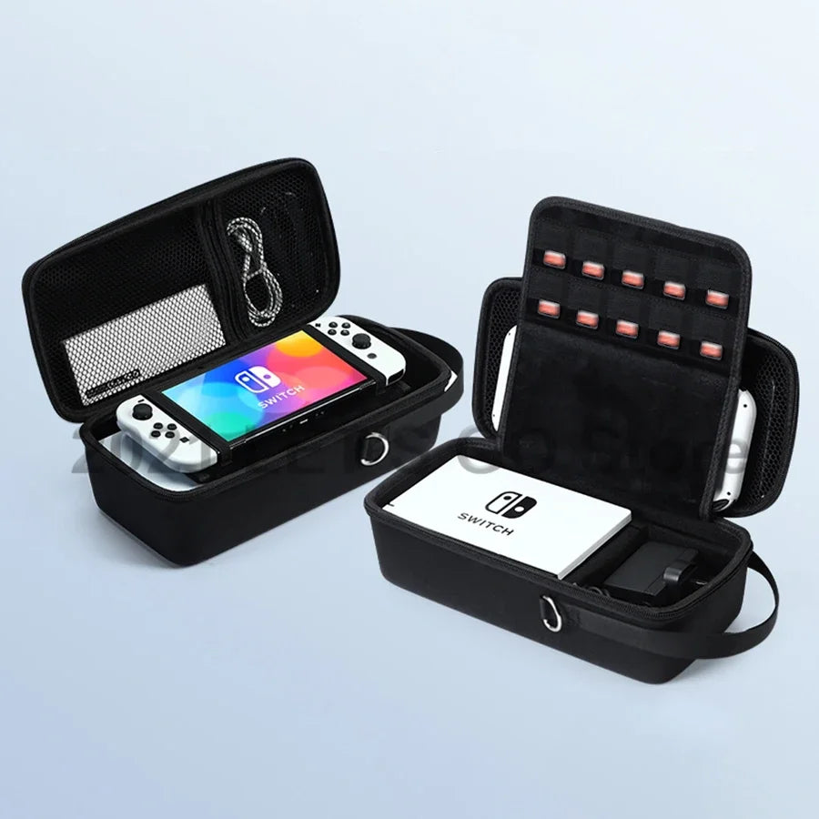 New Nintendo Switch/OLED Handheld Storage Bag: Portable Carrying Case Travel Pouch for Console and Game Accessories - Keep Your Gear Safe On-The-Go!