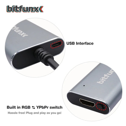 Bitfunx PS2 to HDMI Converter – RGB to YPbPr Switch Adapter for PS1 & PS2 PlayStation Game Consoles