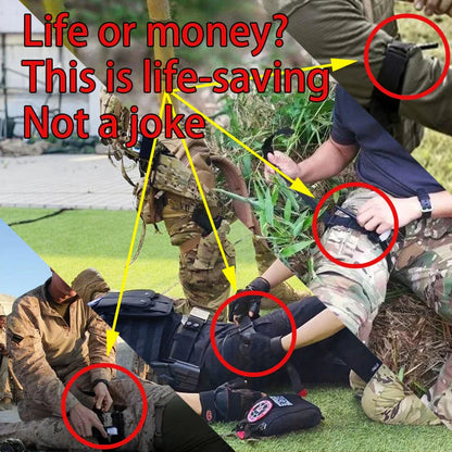 Military IFAK Trauma Survival Kit: First Aid Medical Pouch - Emergency Gear with Molle for Car, Travel, Hiking