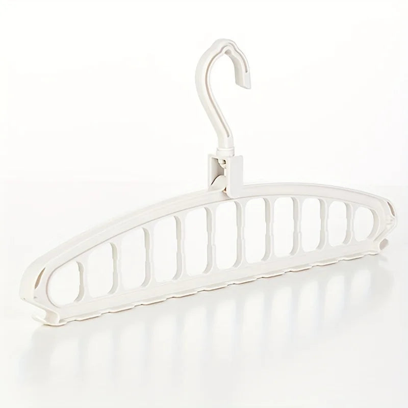 Folding Multi-Hole Clothes Hanger – Non-Slip Space-Saving Rack Organizer for Jeans, Trousers & Scarves