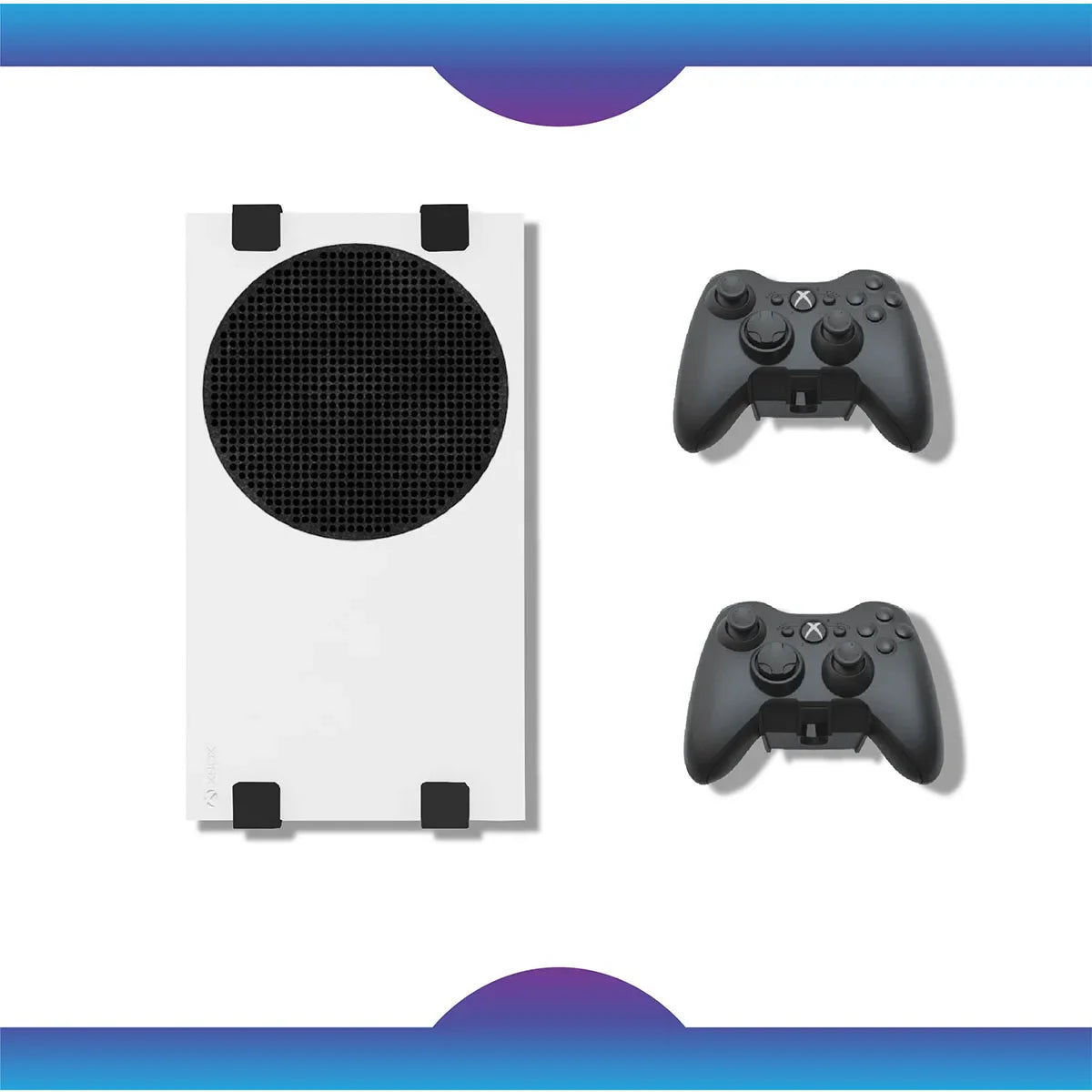 Wall Mount Holder for Xbox Series S — Metal Vertical Bracket for Wall or Under Desk, Console Game Accessories