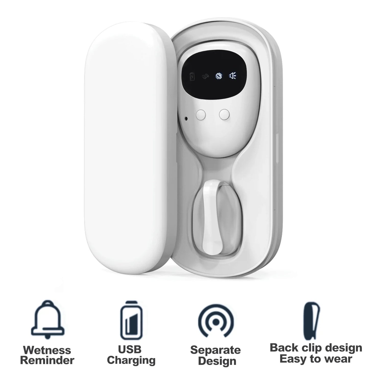 Wireless Bedwetting Alarm with Receiver - Pee Alarm for Kids, Potty Training & Elder Care (10-20M Range, Vibration Reminder)
