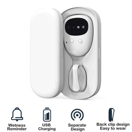 Wireless Bedwetting Alarm with Receiver - Pee Alarm for Kids, Potty Training & Elder Care (10-20M Range, Vibration Reminder)