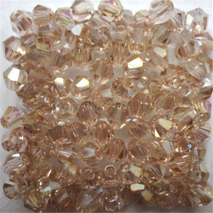 Isywaka 3–8mm Austria Crystal Bicone Glass Beads – Colorful Faceted Loose Spacer Beads for DIY Jewelry Making, Bracelet & Charm Craft Supplies