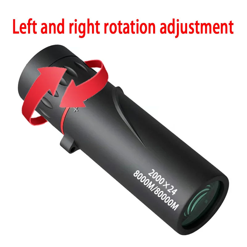 2000x24 HD Monocular Telescope – Mini Portable Phone Telescope with Holder for Outdoor Camping, Hunting & Birdwatching