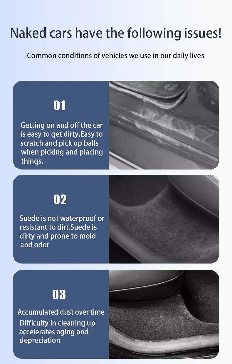 Tesla Model Y Juniper 2025+ Door Threshold Strips – ABS Anti-Scratch & Dirt-Resistant Interior Accessories for Front & Rear Doors