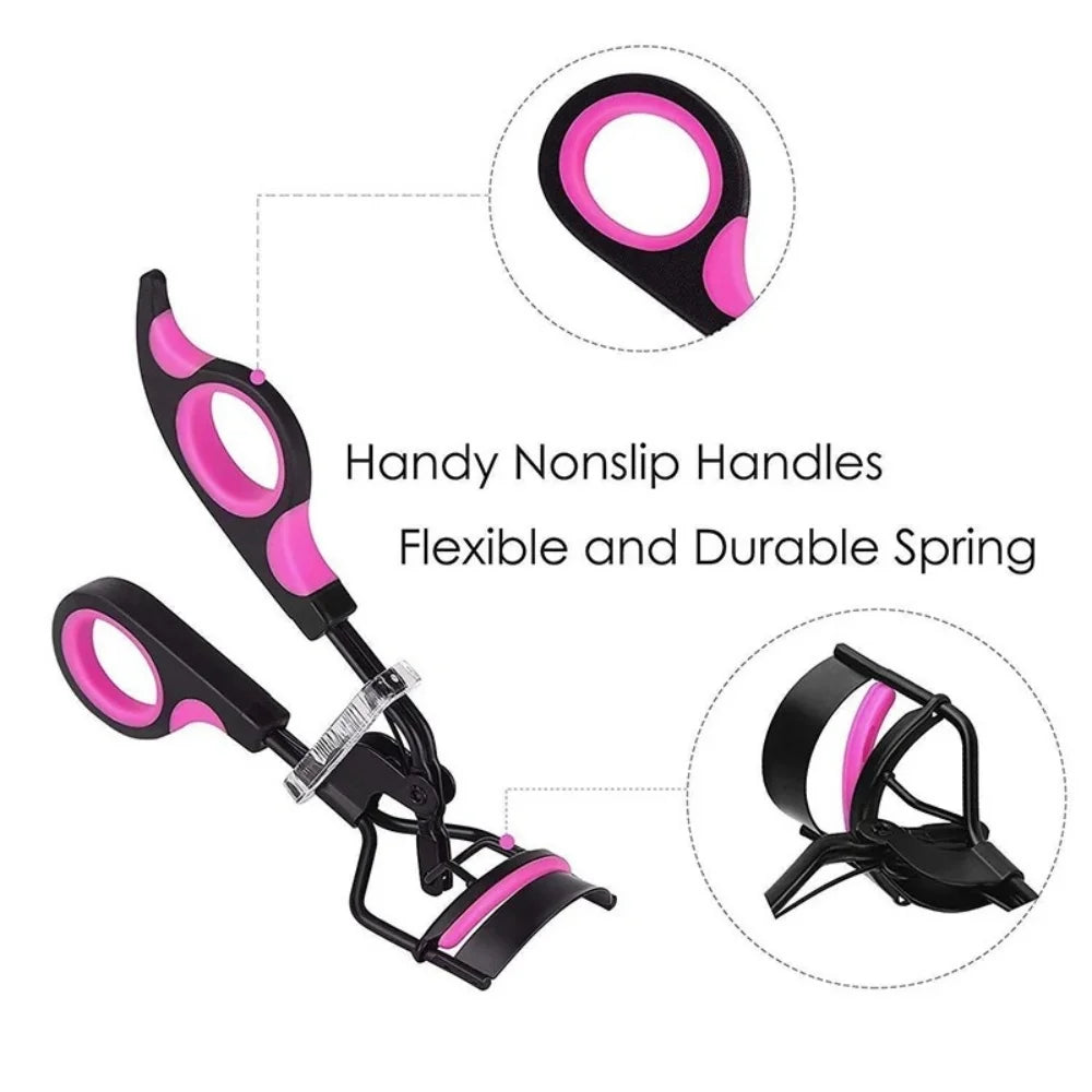 Professional Eyelash Curler with 10 Replacement Pads — Women’s Eyelashes Curling Tweezers & Makeup Beauty Tool