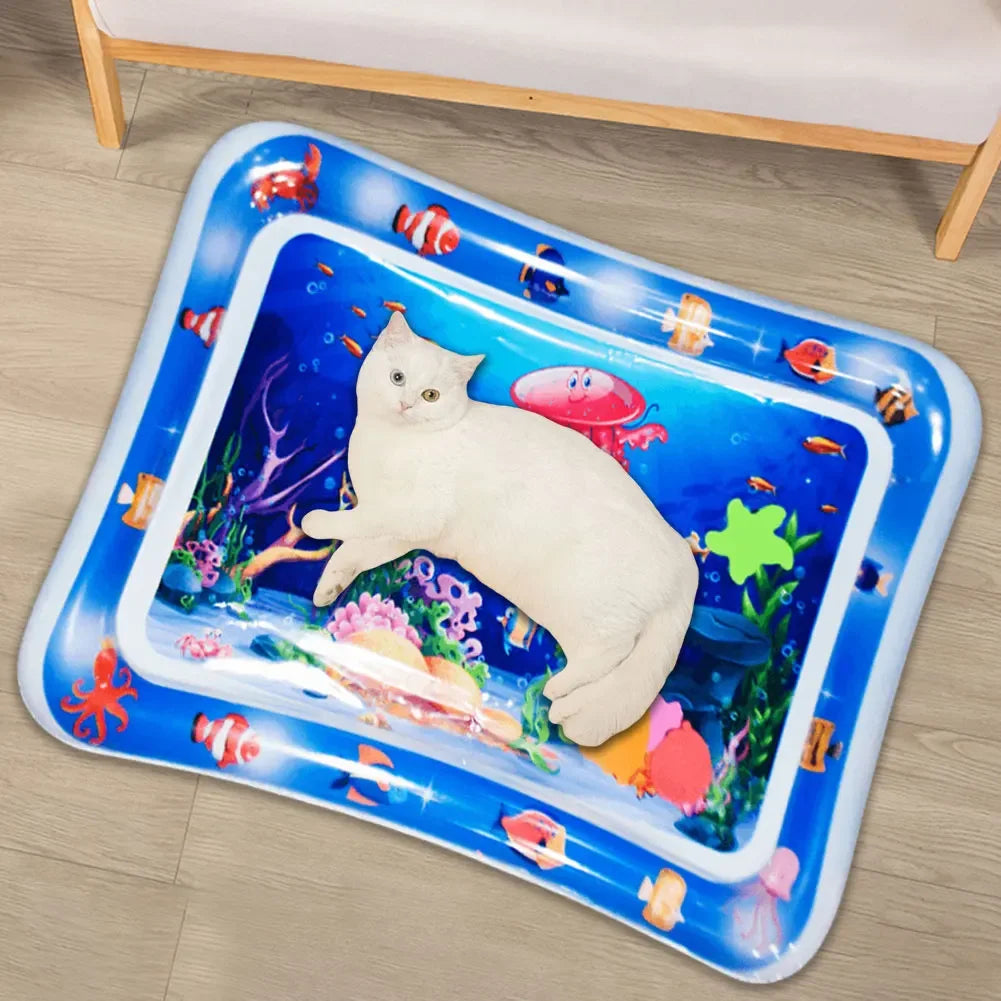 Thickened Sensory Water Mat for Cats – Cooling and Cleaning Play Mat for Summer Pet Supplies and Accessories