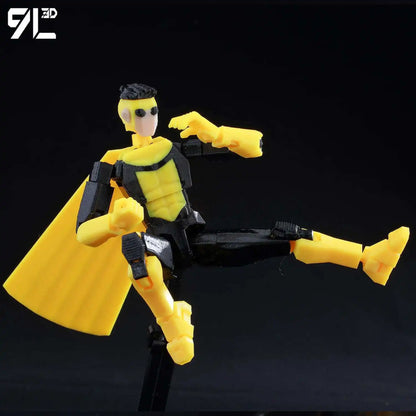 9L3D Lucky 13 Invincible Boy Eve Action Figure — 3D Printed Anime Model, Multi-Jointed Poseable Collectible Toy Gift for Fans