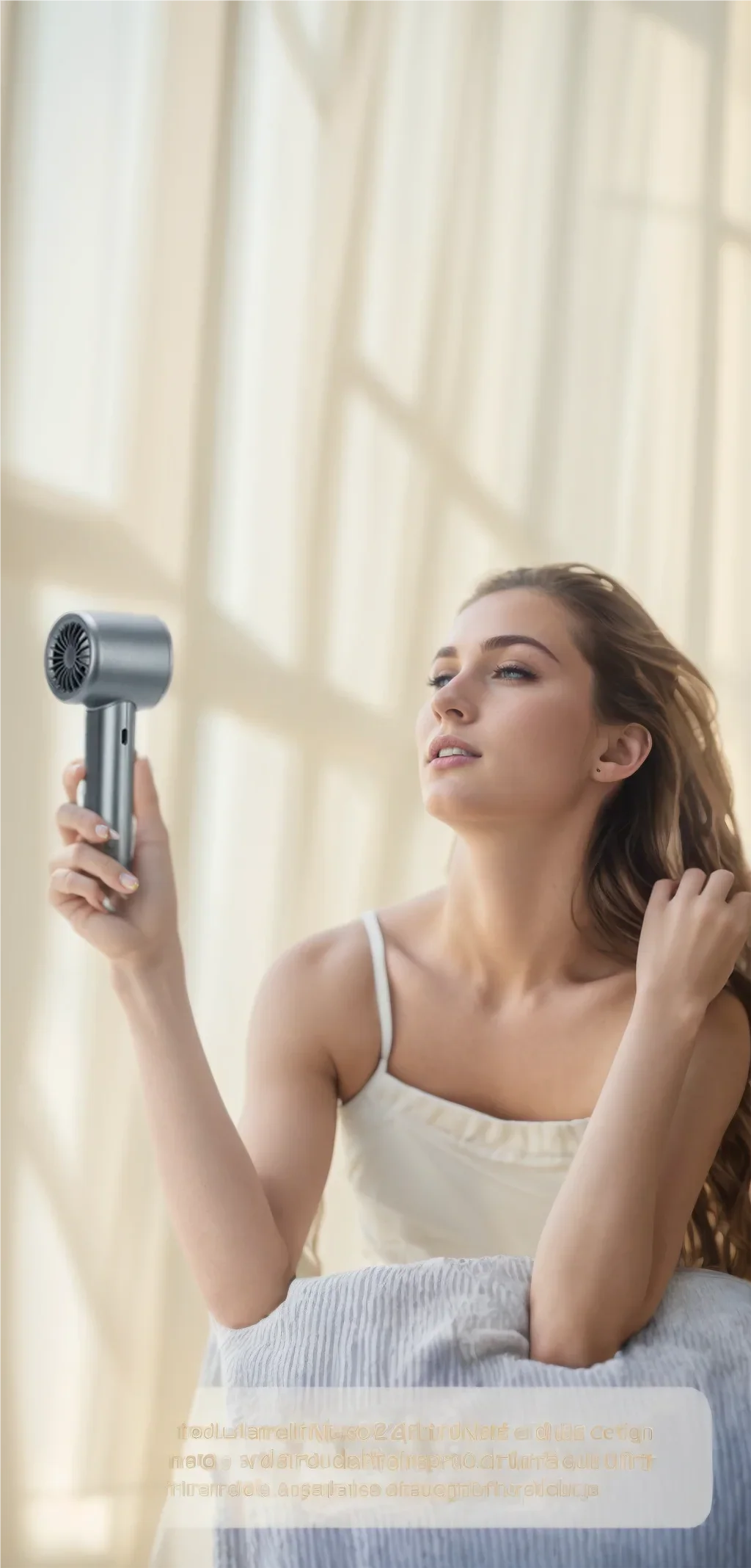 Portable Mini Bladeless Hand Fan – USB Rechargeable Handheld Personal Fan with 120-Speed High-Speed Airflow, Electric Cooling Fan