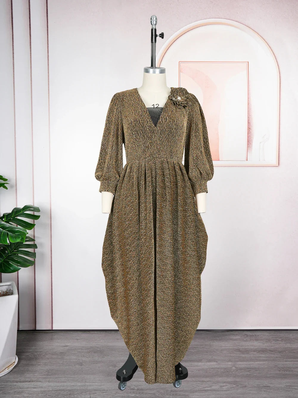 Women’s Plus Size Ankara Maxi Dress - Elegant Dashiki African Party & Wedding Evening Gown