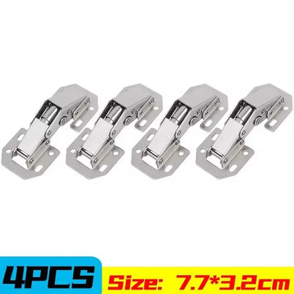 2/10PCS 90° Steel Cabinet Hinges – No-Drill Hydraulic Buffer Hinges for Kitchen Cabinets & Furniture
