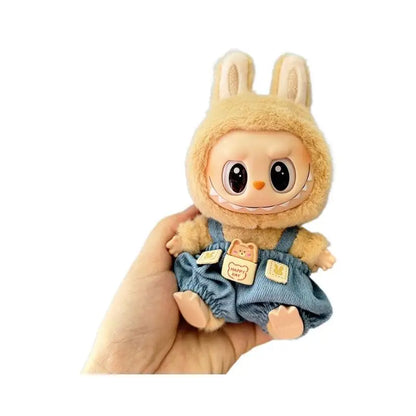 17cm Labubu Doll Clothes — Mini Outfit Accessories for K-Pop EXO I & II Dolls | Sitting Party Overalls Gift
