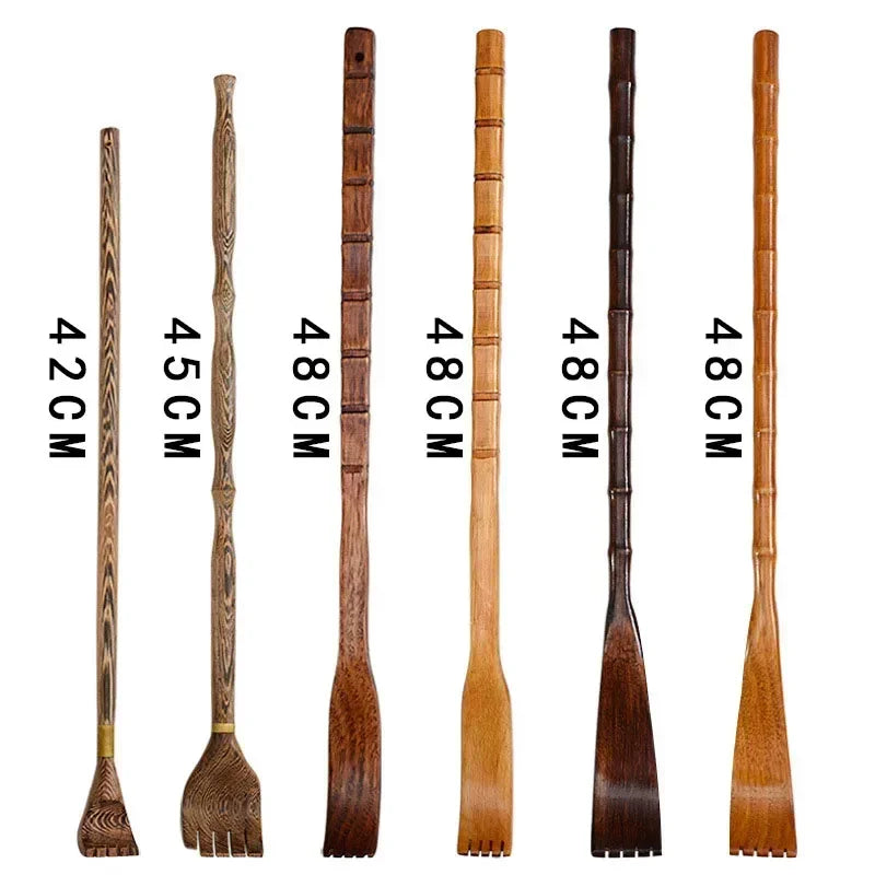 Long Handle Wooden Back Scratcher Massager - Body Massage Rake for Household Health and Relaxation