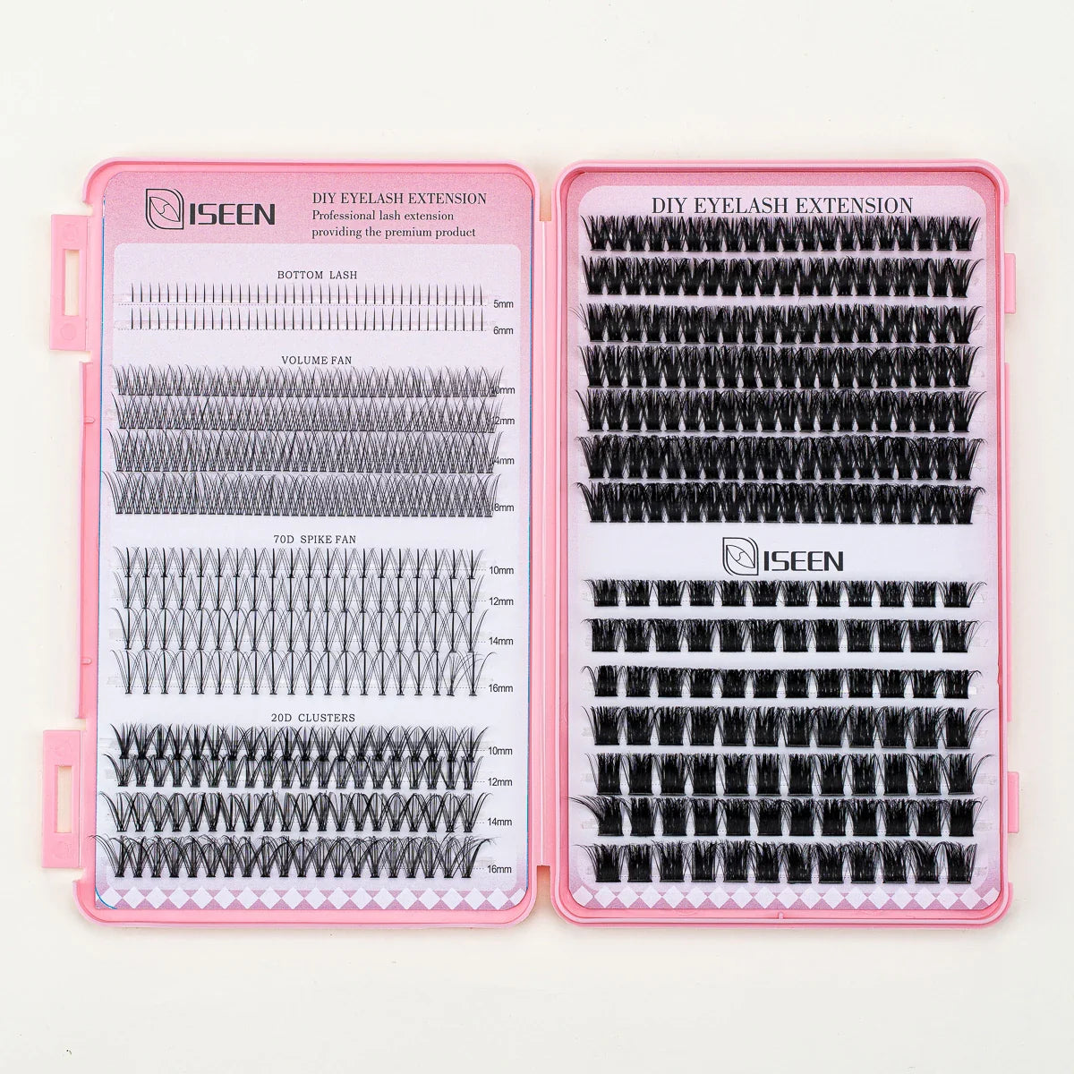 DIY Lash Extension Kit – Mix Individual Lash Clusters with Lash Bond & Seal, Includes Tweezers for Eyelash Extensions