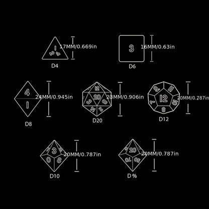 7Pcs RPG Dice Set - Mythology Inspired Polyhedral D&D COC Dice with Fantasy Potion Flask for Tabletop Games